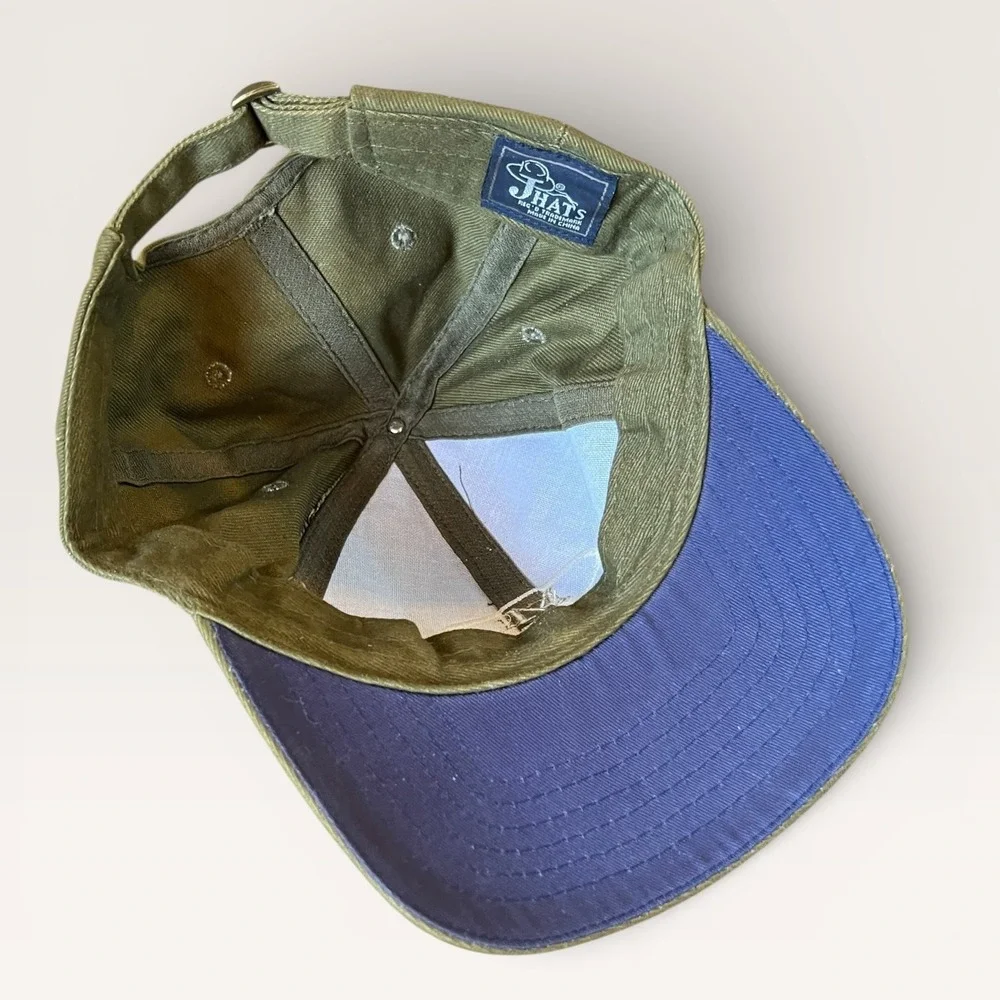 VTG‎ Marco Island Dad Cap J Hats OS Green Blue Florida Souvenir Canvas Strapback